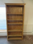 Oak Six Shelf Bookcase