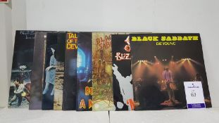 9 x Various Black Sabbath/Ozzy Osborne LPs