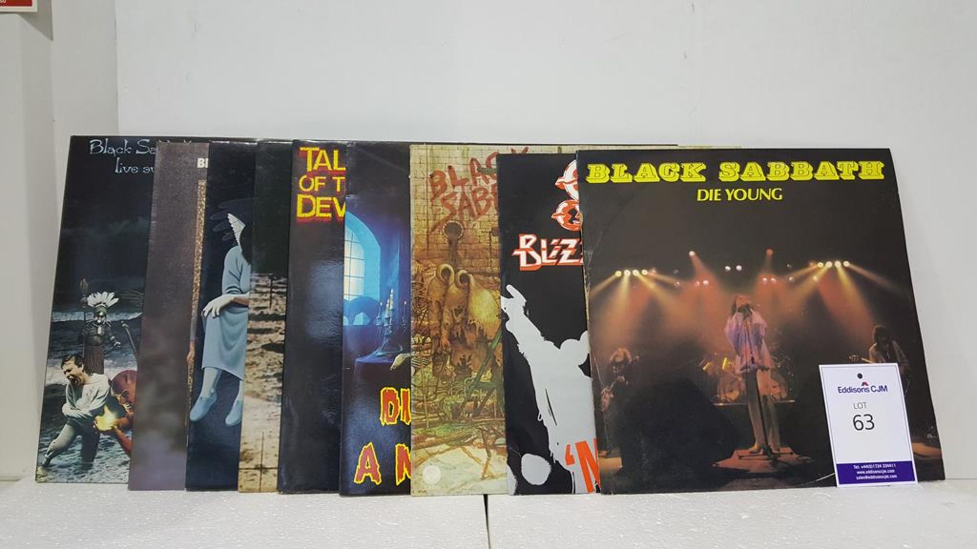 9 x Various Black Sabbath/Ozzy Osborne LPs