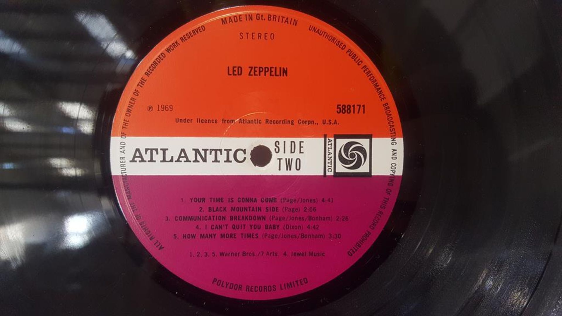 Led Zeppelin LP 2nd Press - Image 5 of 6