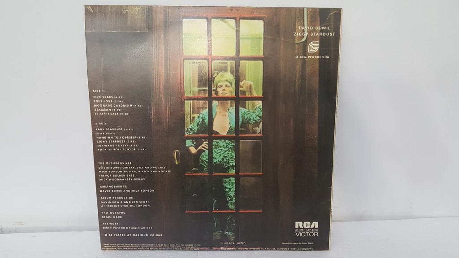 David Bowie 'The Rise and Fall of Ziggy Stardust and the Spiders from Mars' LP - Image 2 of 4