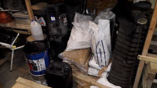 Quantity of New and Opened Containers and Tins of Bituminous Primer, and Bagged Sand and Cement