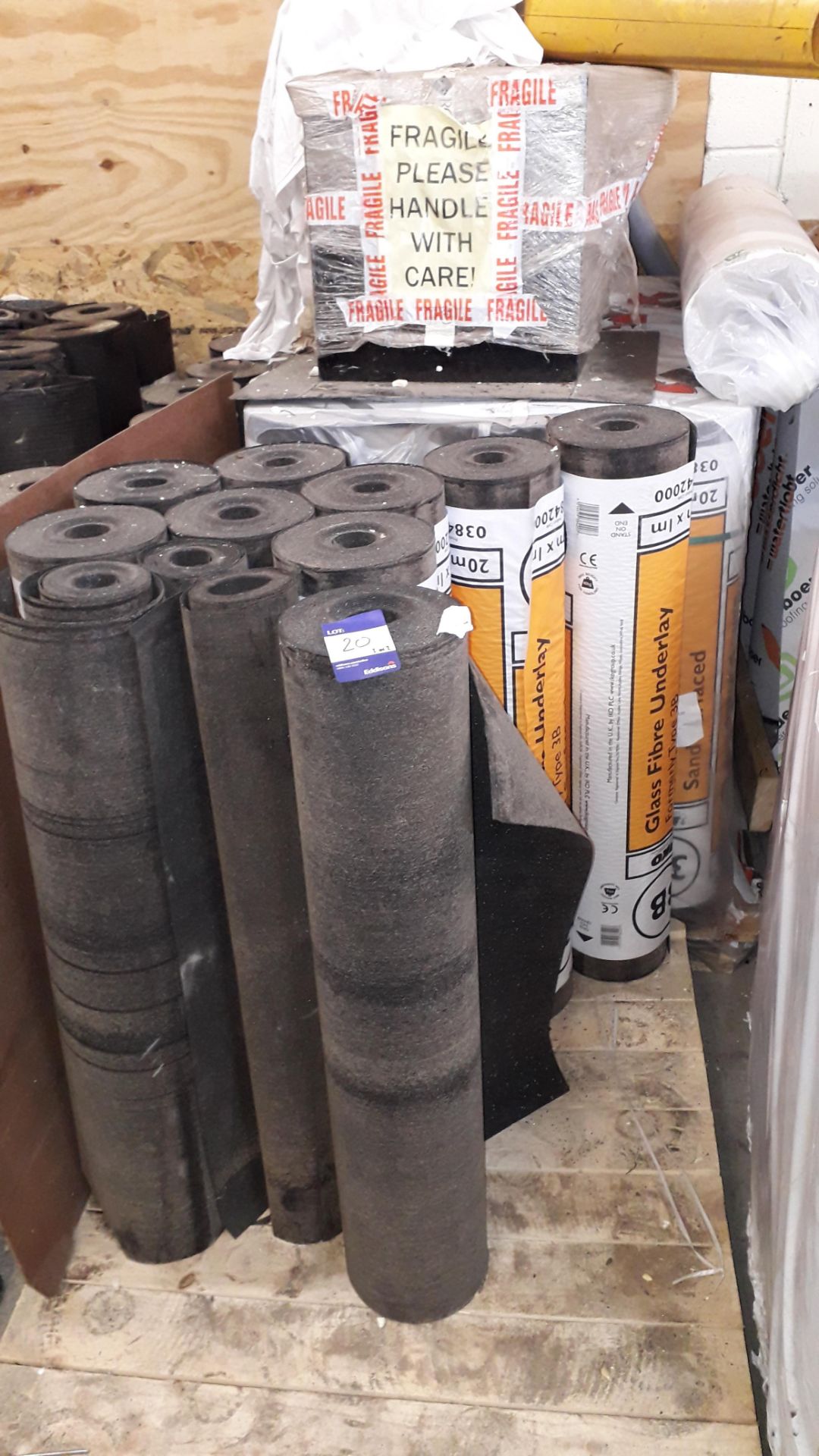 2 ½ Pallets (Approx. 50 Rolls) of 3B Glass Fibre Underlay