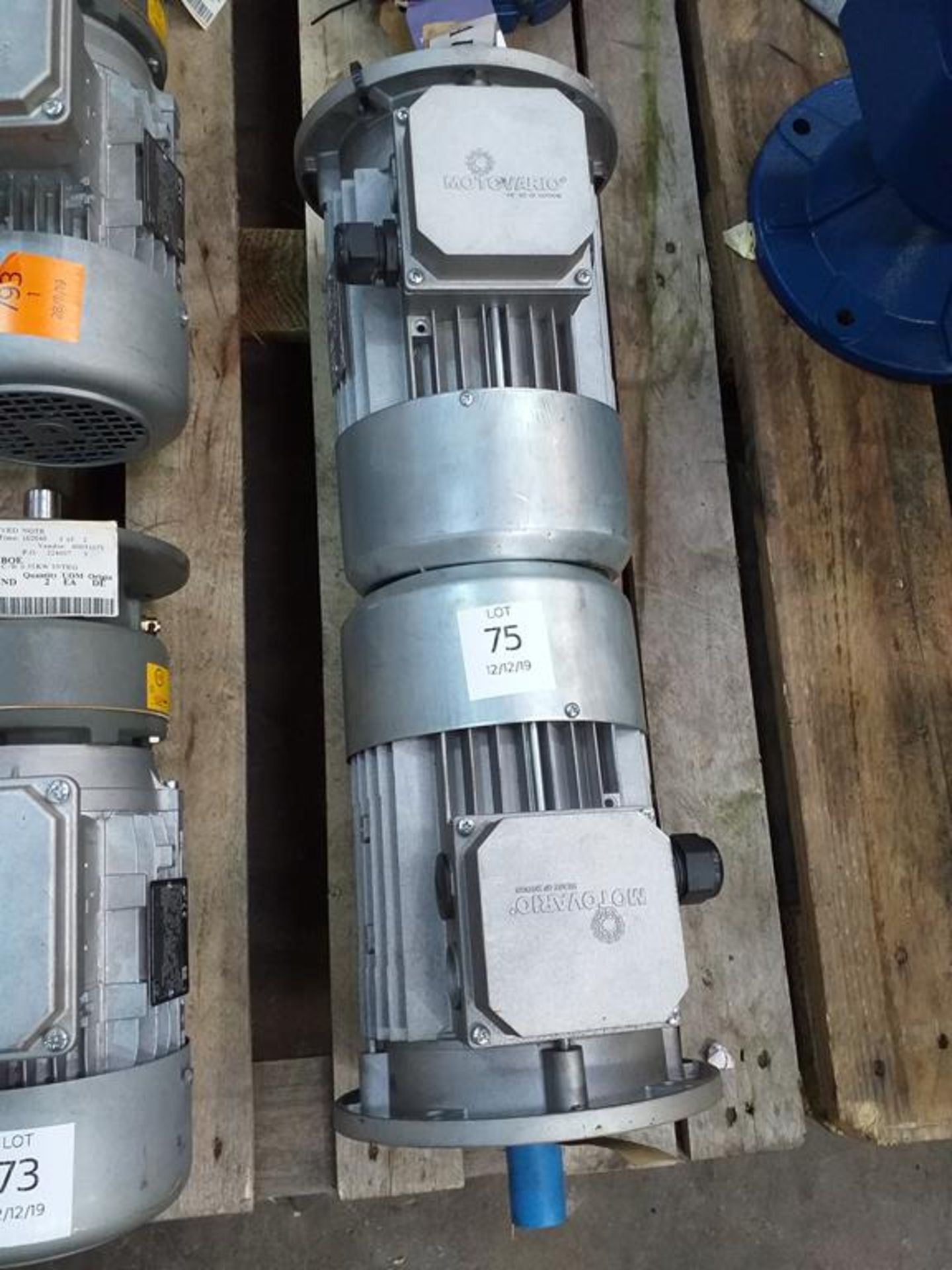 2 X Motovario 1.84kW T9OLL4-B5 IE1 4 Pole Motors