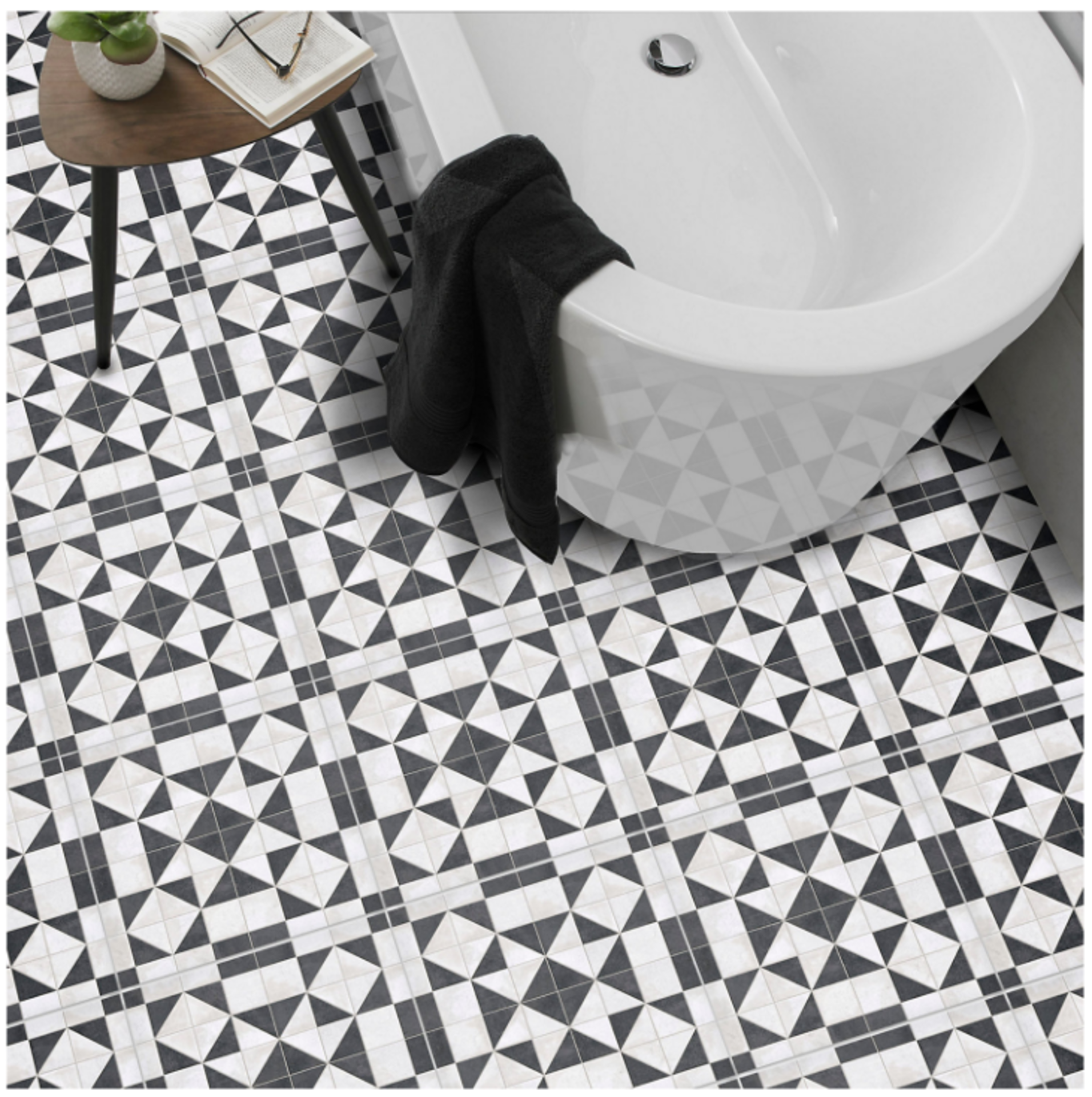 Monochrome Statement Matt Wall & Floor Tiles - Image 4 of 6