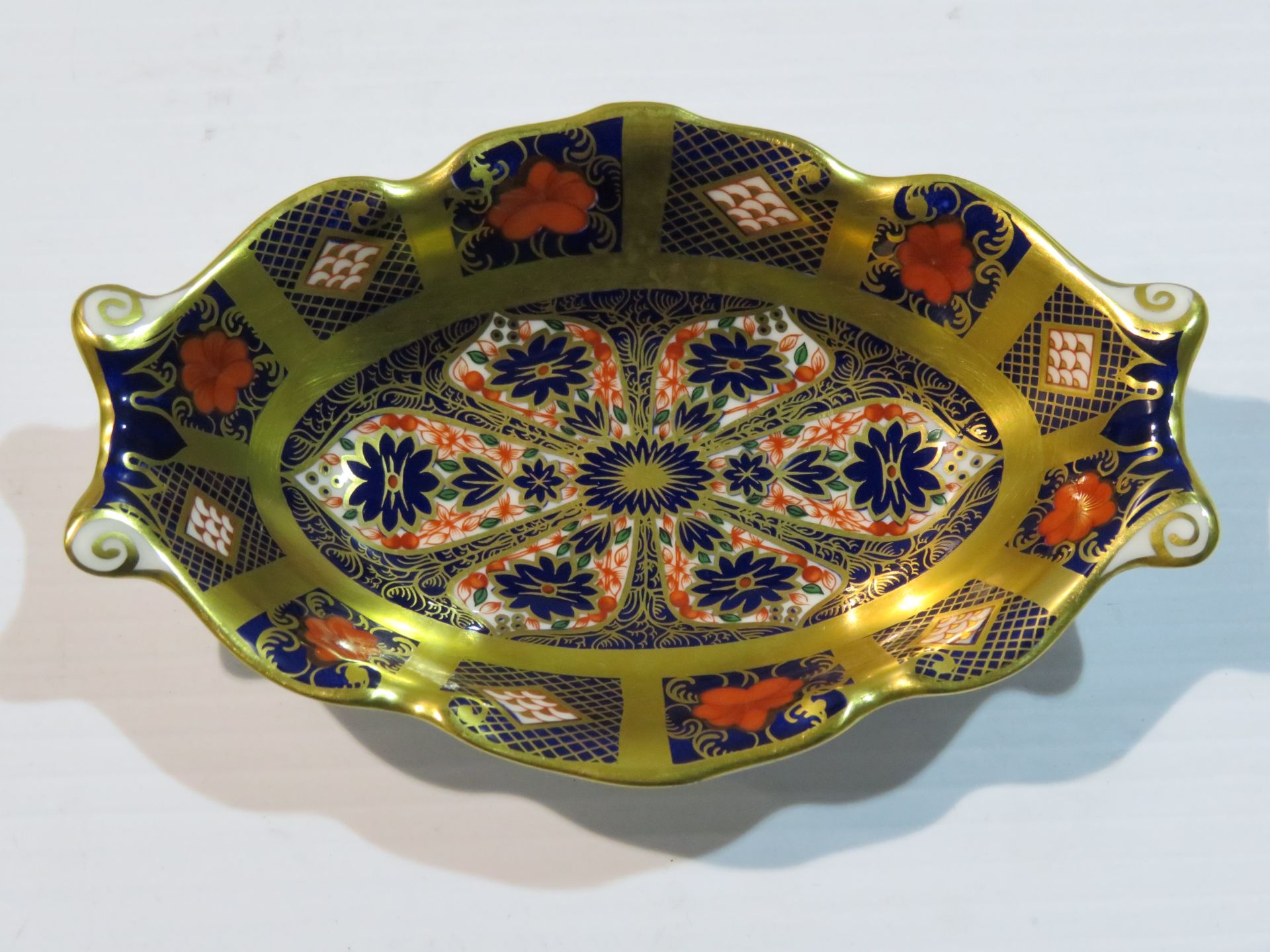 Royal Crown Derby Pin Tray, Oval Tray and Raised Dish - Image 4 of 8