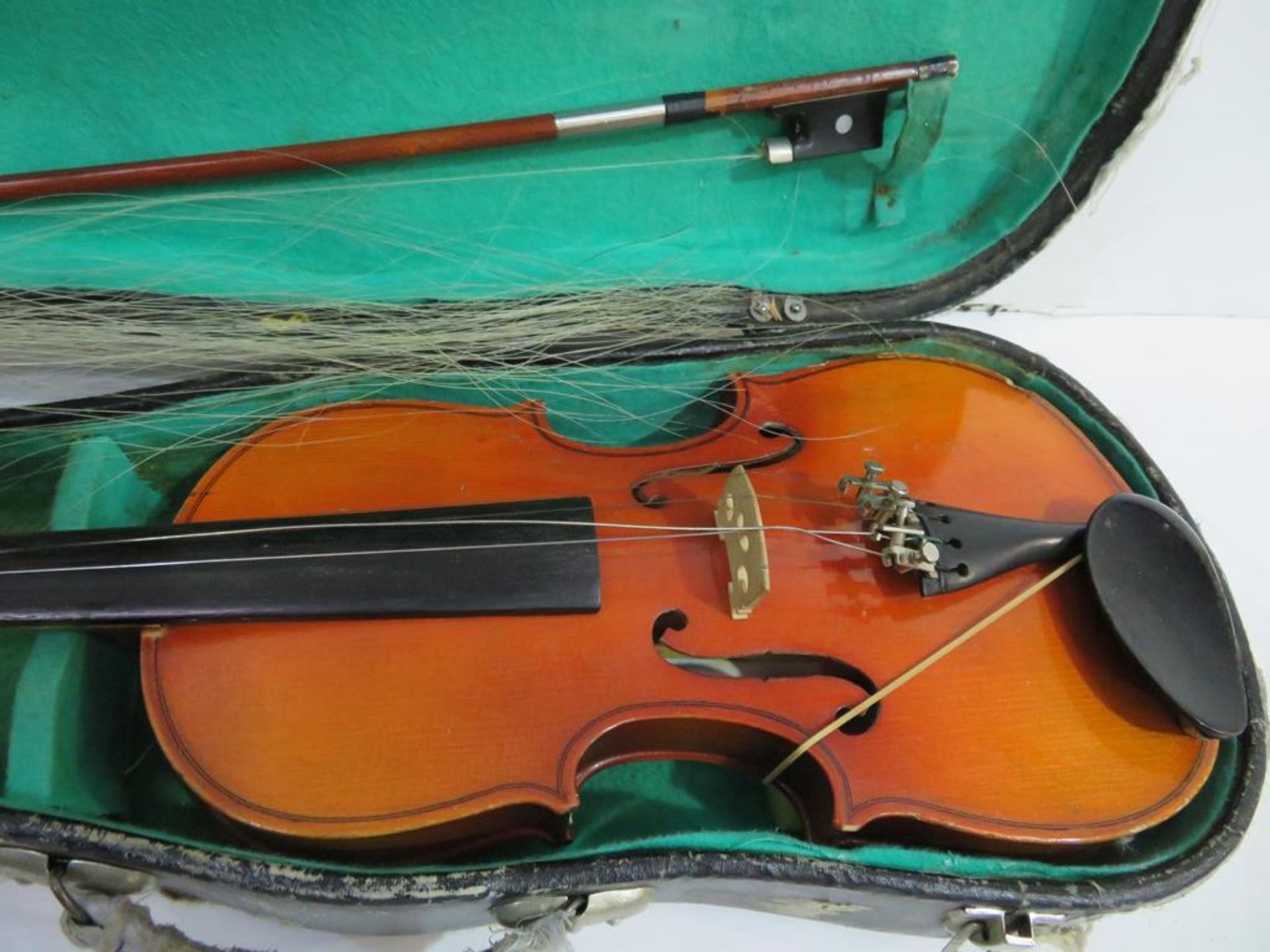 Four cased 1/2 size Violins - Image 20 of 21