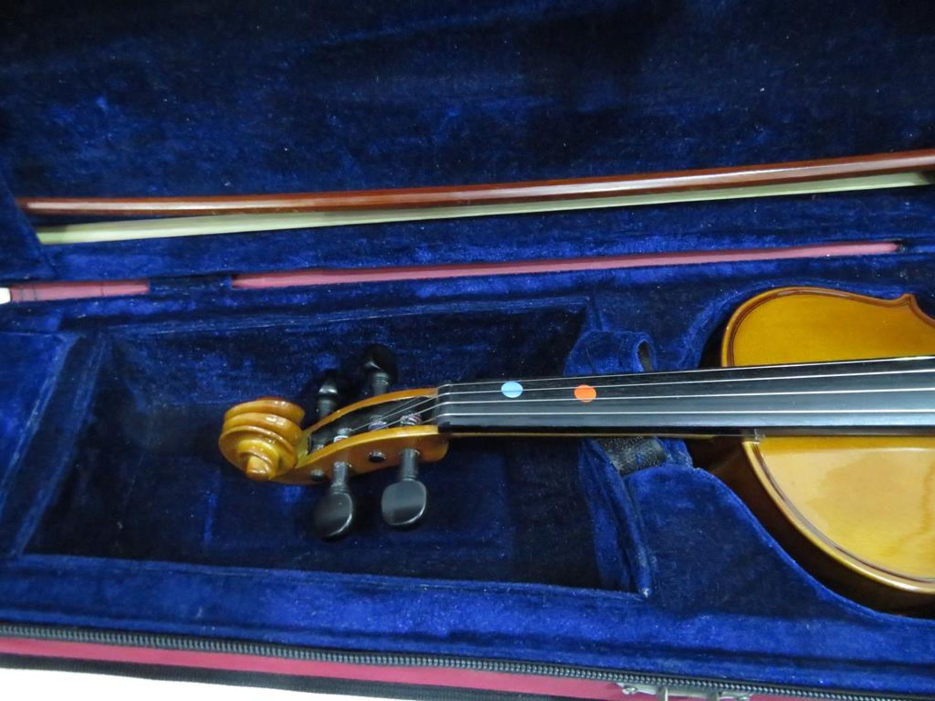 Four cased 1/2 size Violins - Image 4 of 21