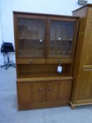 A Teak Effect Display Cabinet