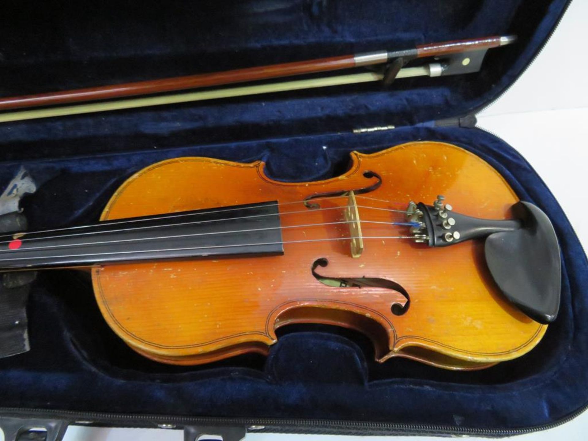 Three cased 3/4 size Violins to include two 'Lark' and one 'The Maidstone Murdoch & Co London E.C' - Image 15 of 16