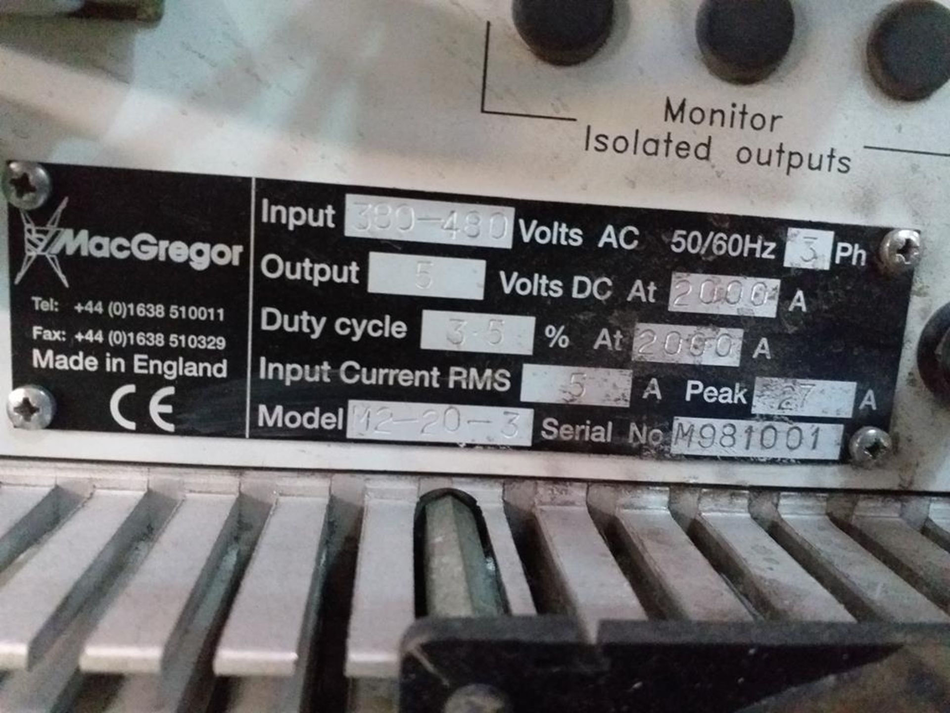 Mac Gregor M2 Resistance Welding System/Work Stati - Image 3 of 6