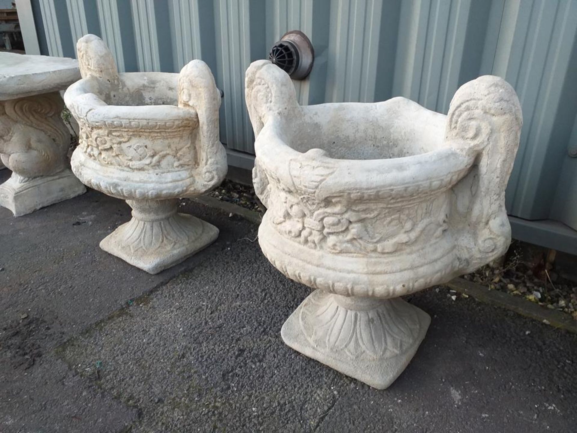 2 x Two Handled Urns