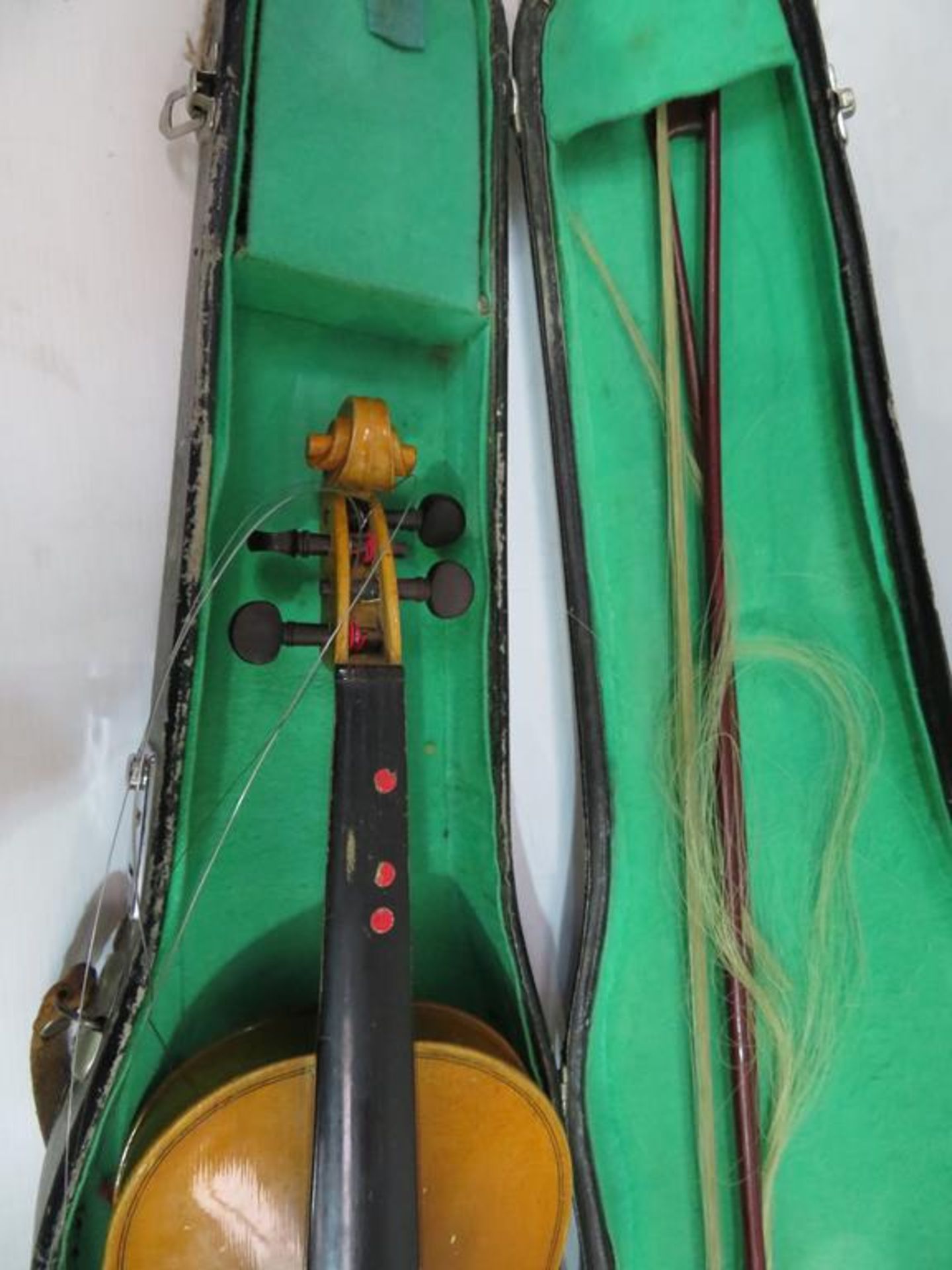 Three cased 3/4 size Violins to include two 'Lark' and one 'The Maidstone Murdoch & Co London E.C' - Image 4 of 16