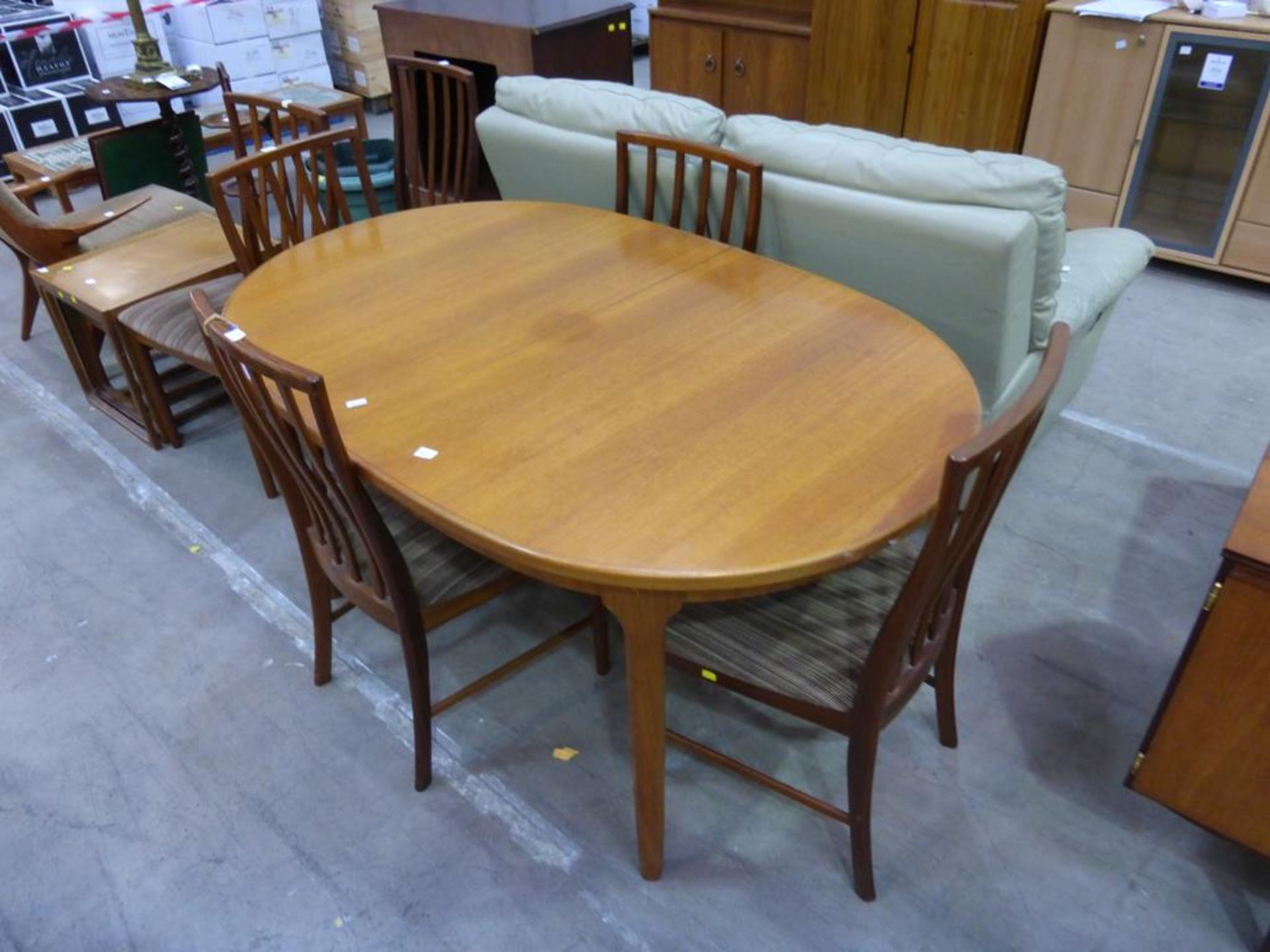 A McIntosh Teak Extending Dining Table and Six Chairs with a Teak Sideboard - Image 3 of 4