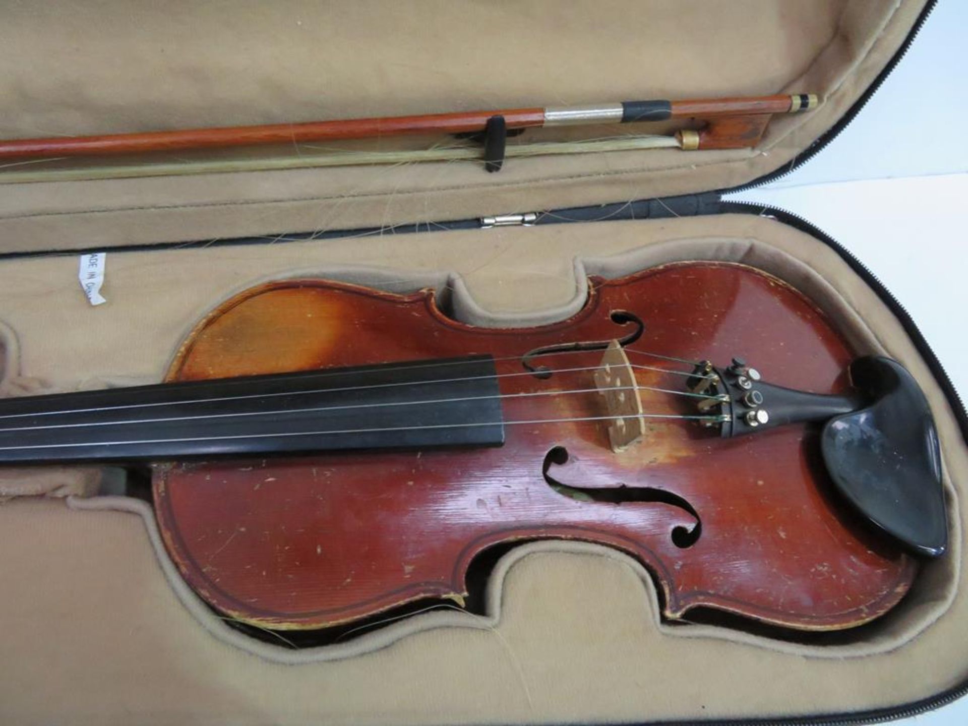 Three cased 3/4 size Violins to include two 'Lark' and one 'The Maidstone Murdoch & Co London E.C' - Image 10 of 16