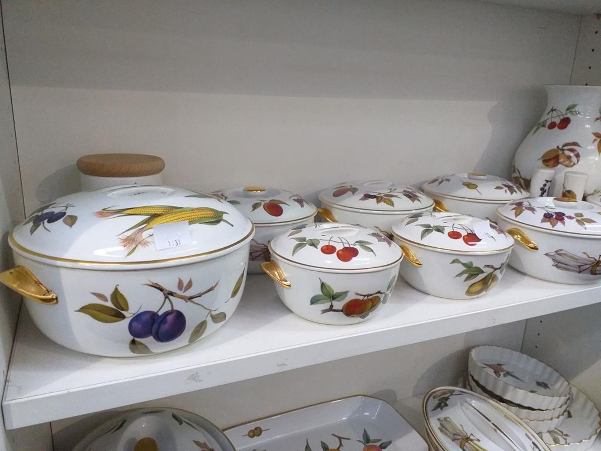 Three Shelves of Mainly Royal Worcester 'Evesham' - Image 2 of 7