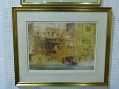 A Sir William Russell Flint Print Titled 'Venice Palazzo on Grande Canal'