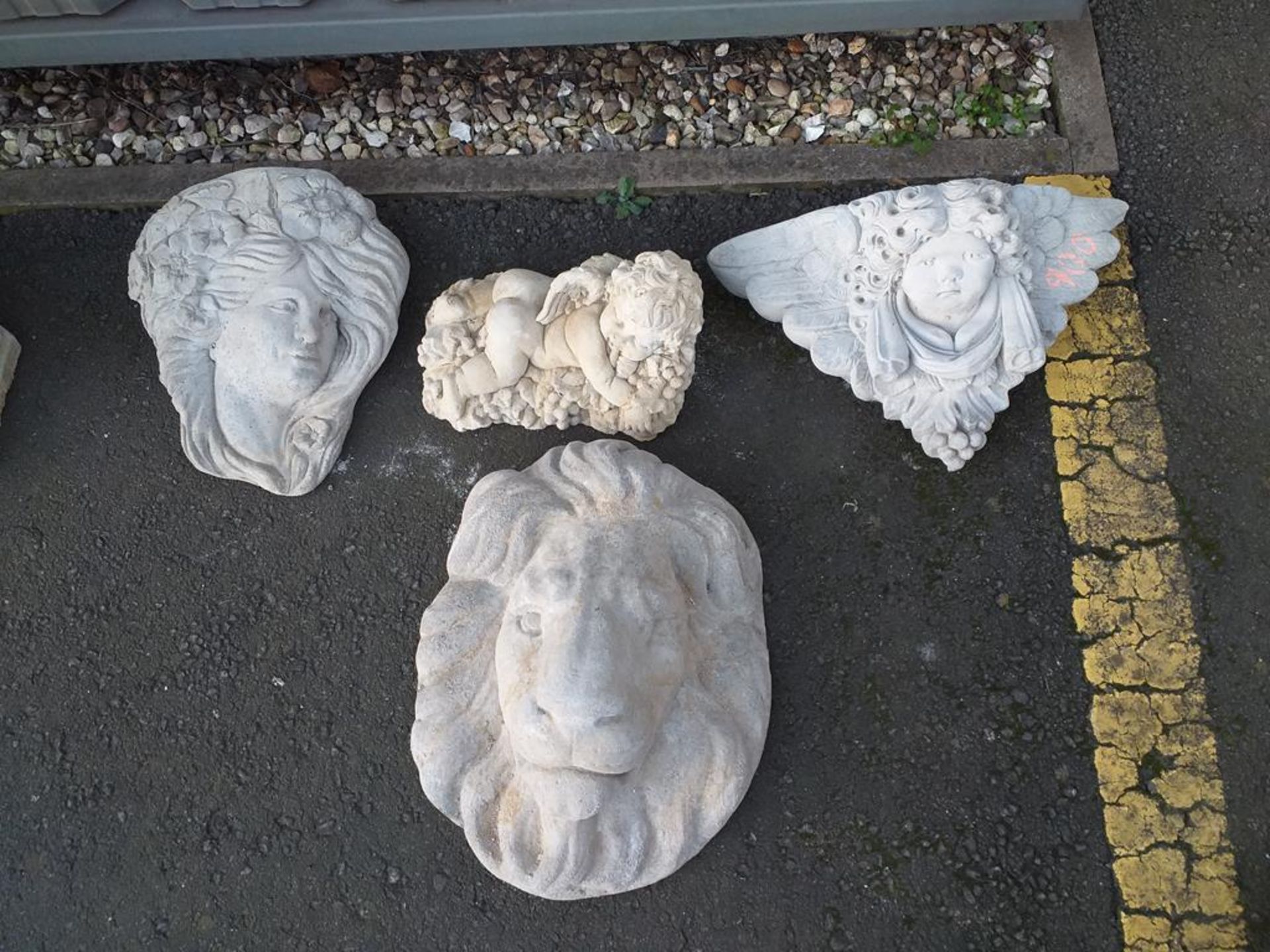 Baccus Cherub, Cherub's Face, Lady's Face & Lion Mask