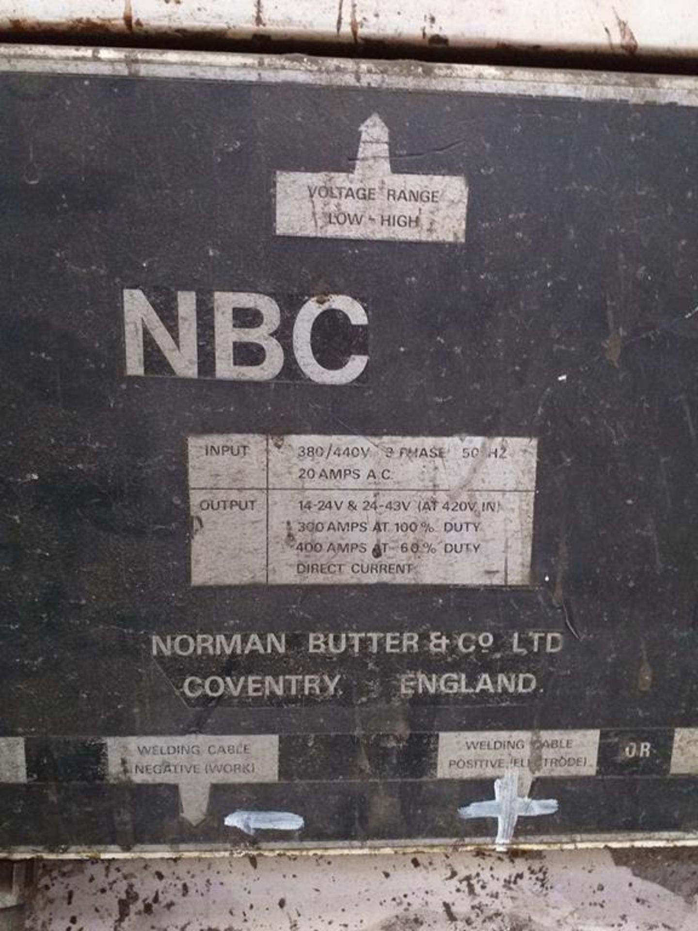 An NBC 3PH Welding Set with Butters UK Wire Feed a - Image 4 of 6