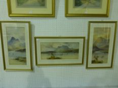 Three Framed Watercolours of Scottish Loch's