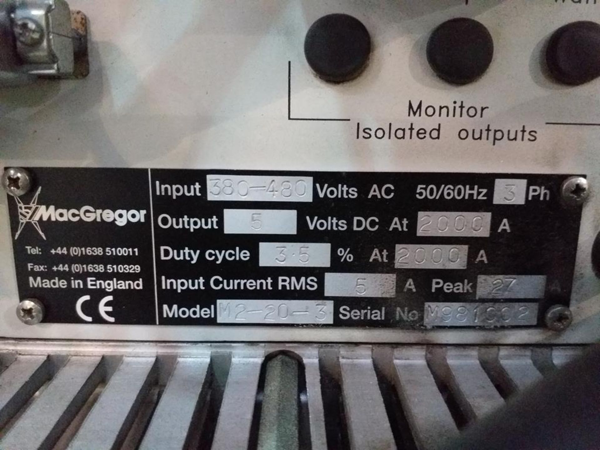 Mac Gregor M2 Resistance Welding System/Work Stati - Image 4 of 6