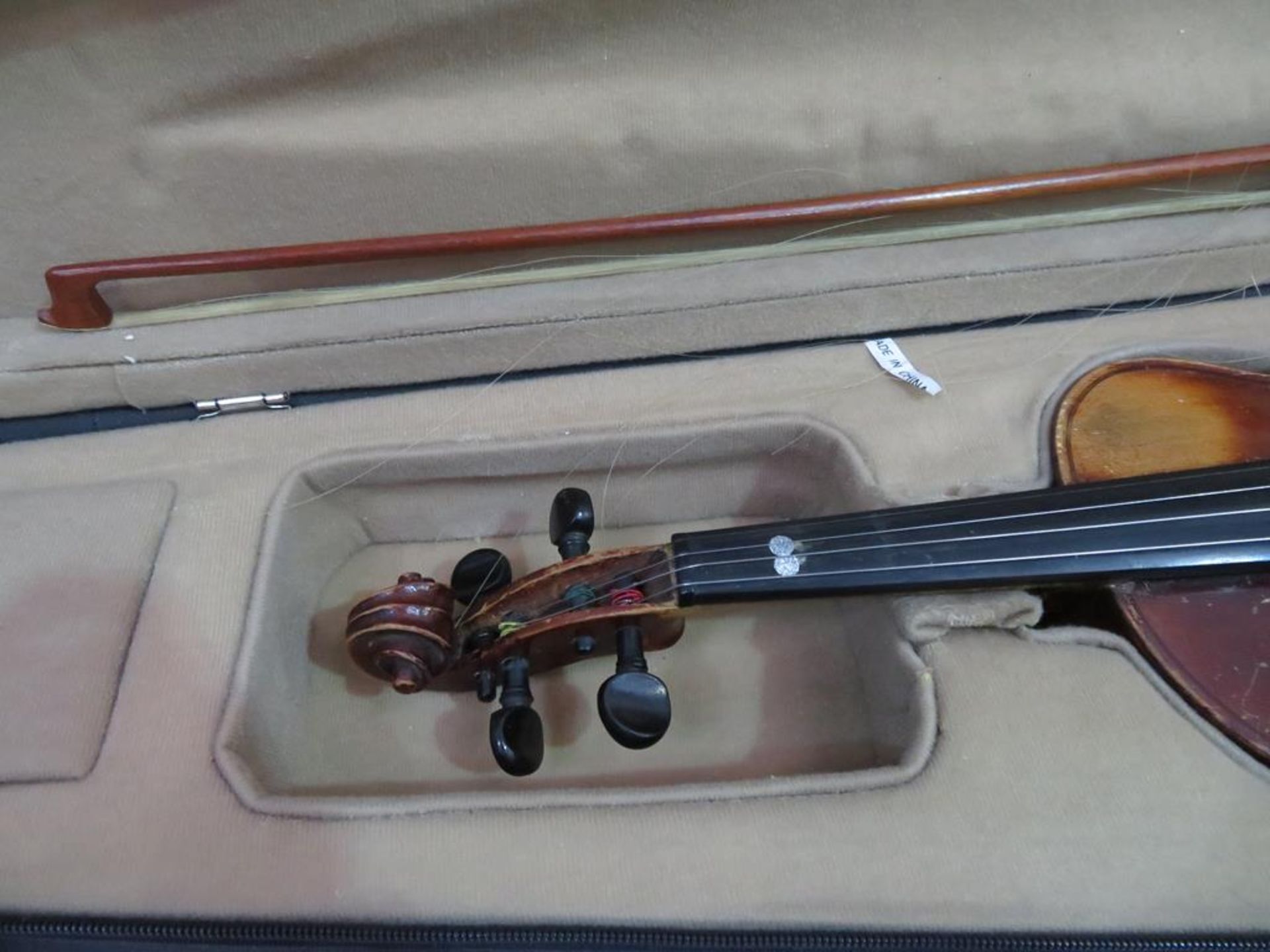 Three cased 3/4 size Violins to include two 'Lark' and one 'The Maidstone Murdoch & Co London E.C' - Image 9 of 16