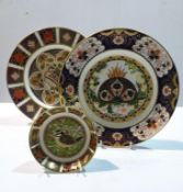Royal Crown Derby 1995 & 1997 Christmas Plates with Small Dish
