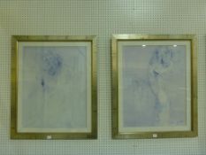 Pair of Jurgen Gorg Prints in rustic frames