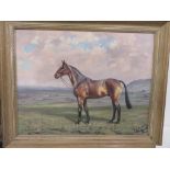 This is a Timed Online Auction on Bidspotter.co.uk, Click here to bid. An Oil on Board of Horse '