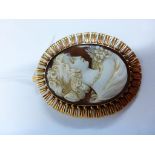 This is a Timed Online Auction on Bidspotter.co.uk, Click here to bid. A 9ct Gold Cameo Brooch/