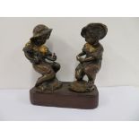 This is a Timed Online Auction on Bidspotter.co.uk, Click here to bid. Two mounted Bronze (?)