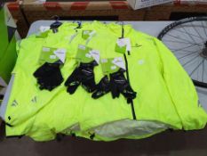 Merida Array Fluorescent Jackets and Merida Gloves