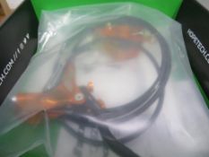 Hope Tech 3 E4 Rear-No Rotor-Orange-R/H Disk Brake