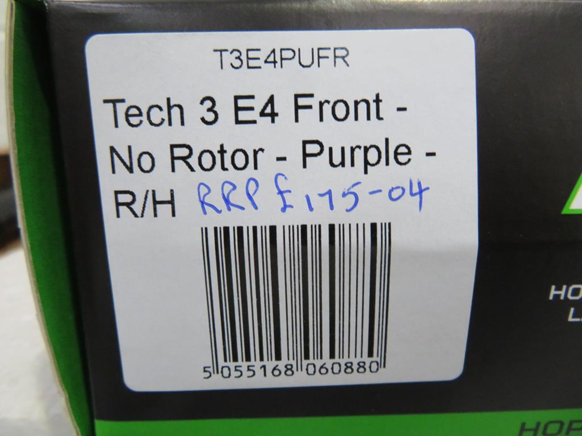 Hope Tech 3 E4 Front-No Rotor-Purple-R/H Disk Brake - Image 2 of 3