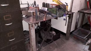 Steel Fabricated Work Bench with Record No. 24 Vice