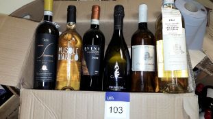 7 x 75cl bottles of assorted wine and prosecco including Gini, Col Dorato, Avini and Azienda