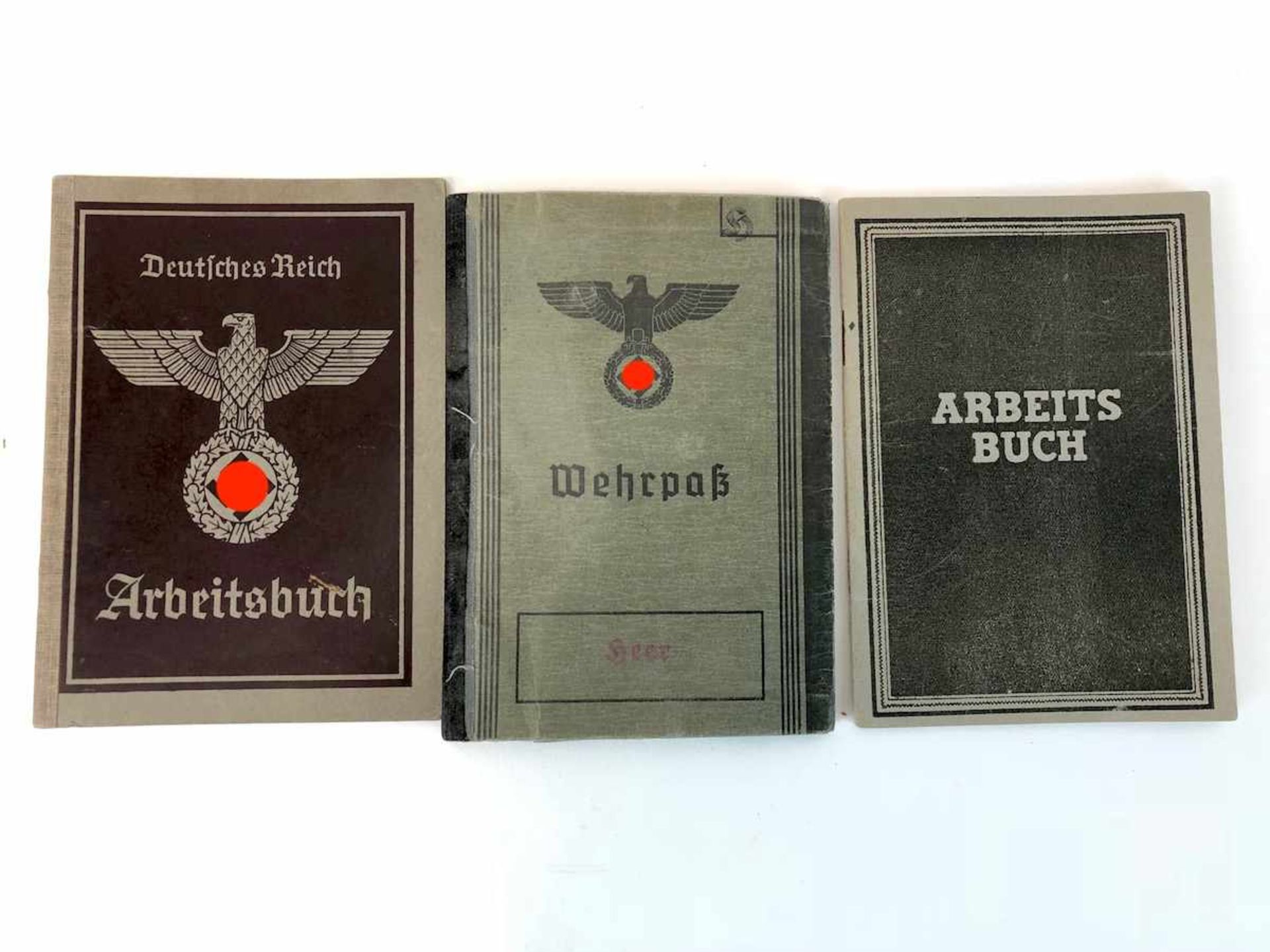 Nachlaß Drittes Reich / WK2: Wehrpaß und zwei Arbeitsbücher.Nachlaß Horst Hempel, Chemnitz,