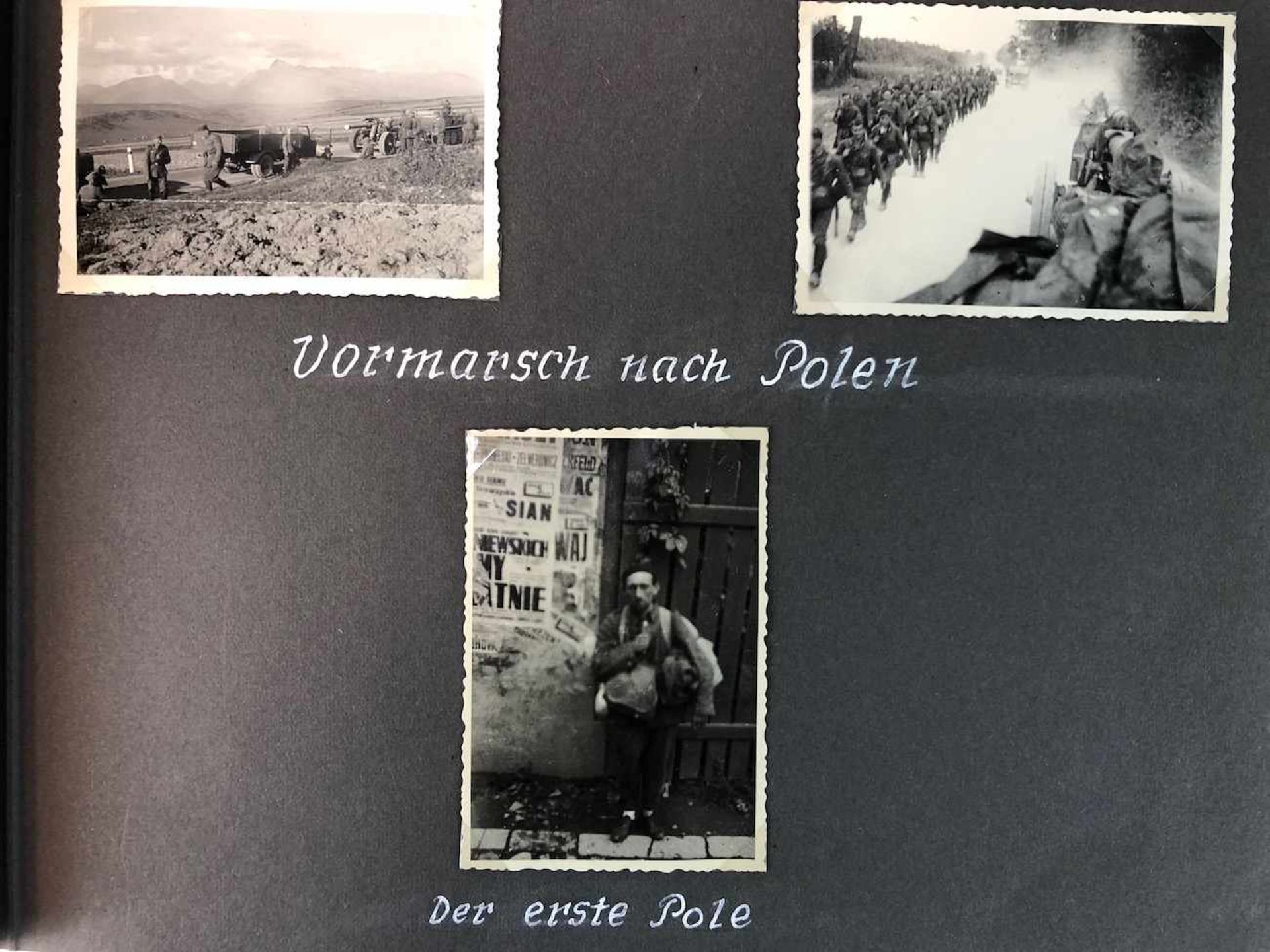 Dt. Feldwebel (Stalingradkämpfer) der Wehrmacht: Fotoalbum 1939/40: Kriegstrauung, Polenfeldzug, - Bild 6 aus 12