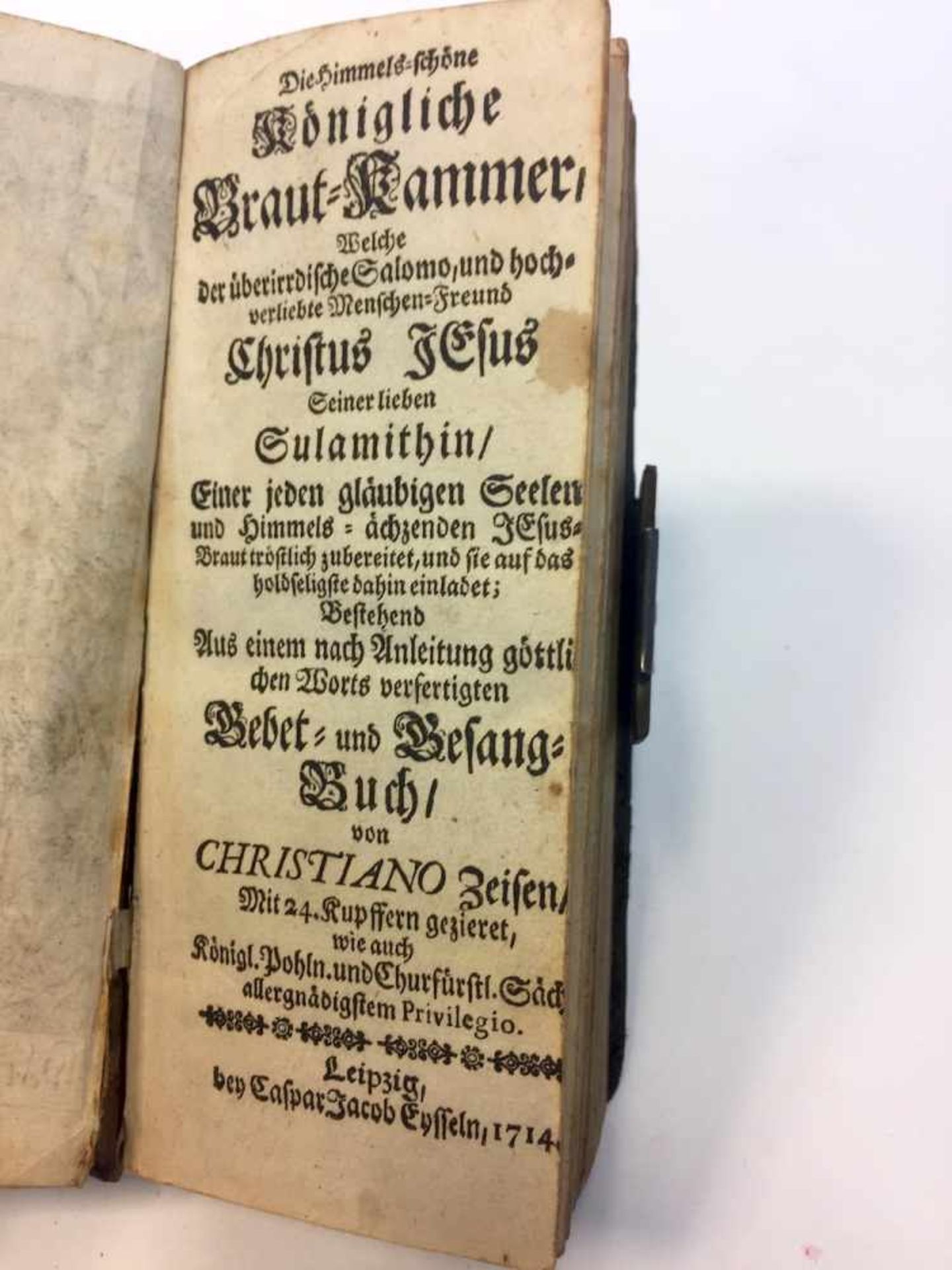 Christian Zeisen (1613 - 1689): "Die Himmels-schöne Königliche Braut-Kammer...". Andachtbuch, - Bild 2 aus 7