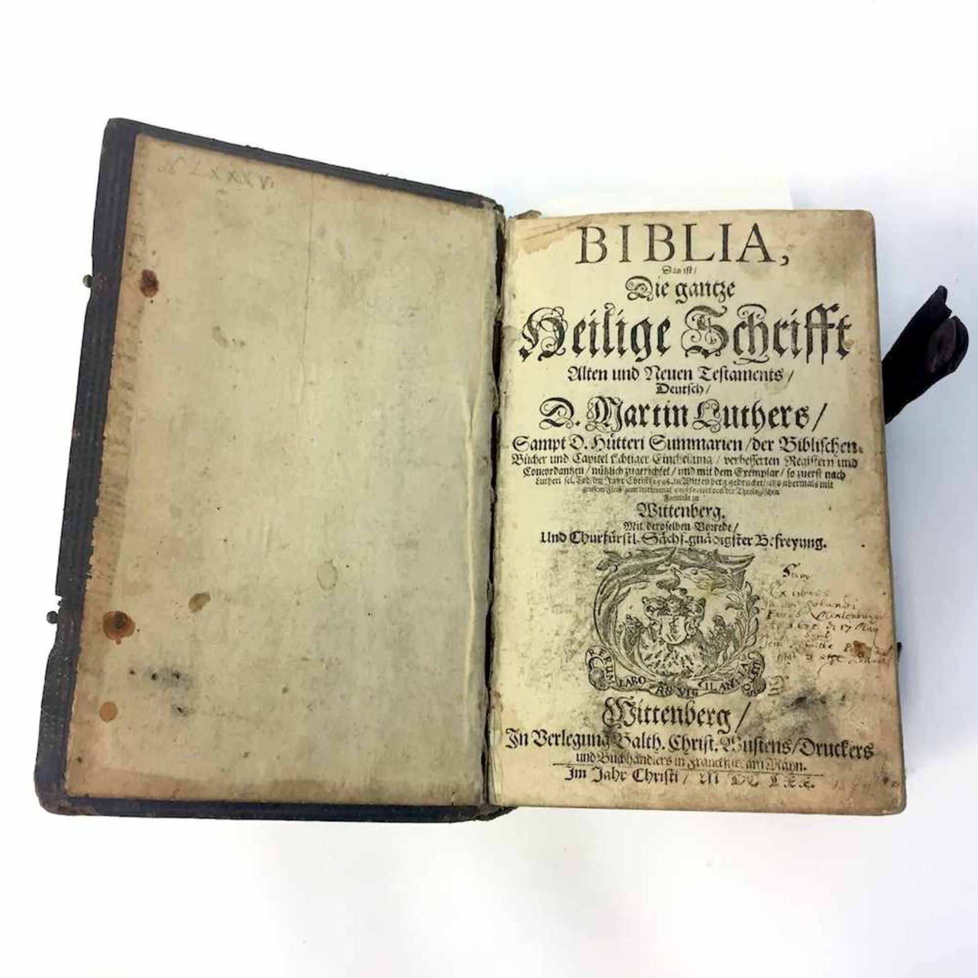 Dr. Martin Luther: Bibel 1546 - dritte conferierte Ausgabe 1670. Balthasar Christoph Wust, - Bild 8 aus 8