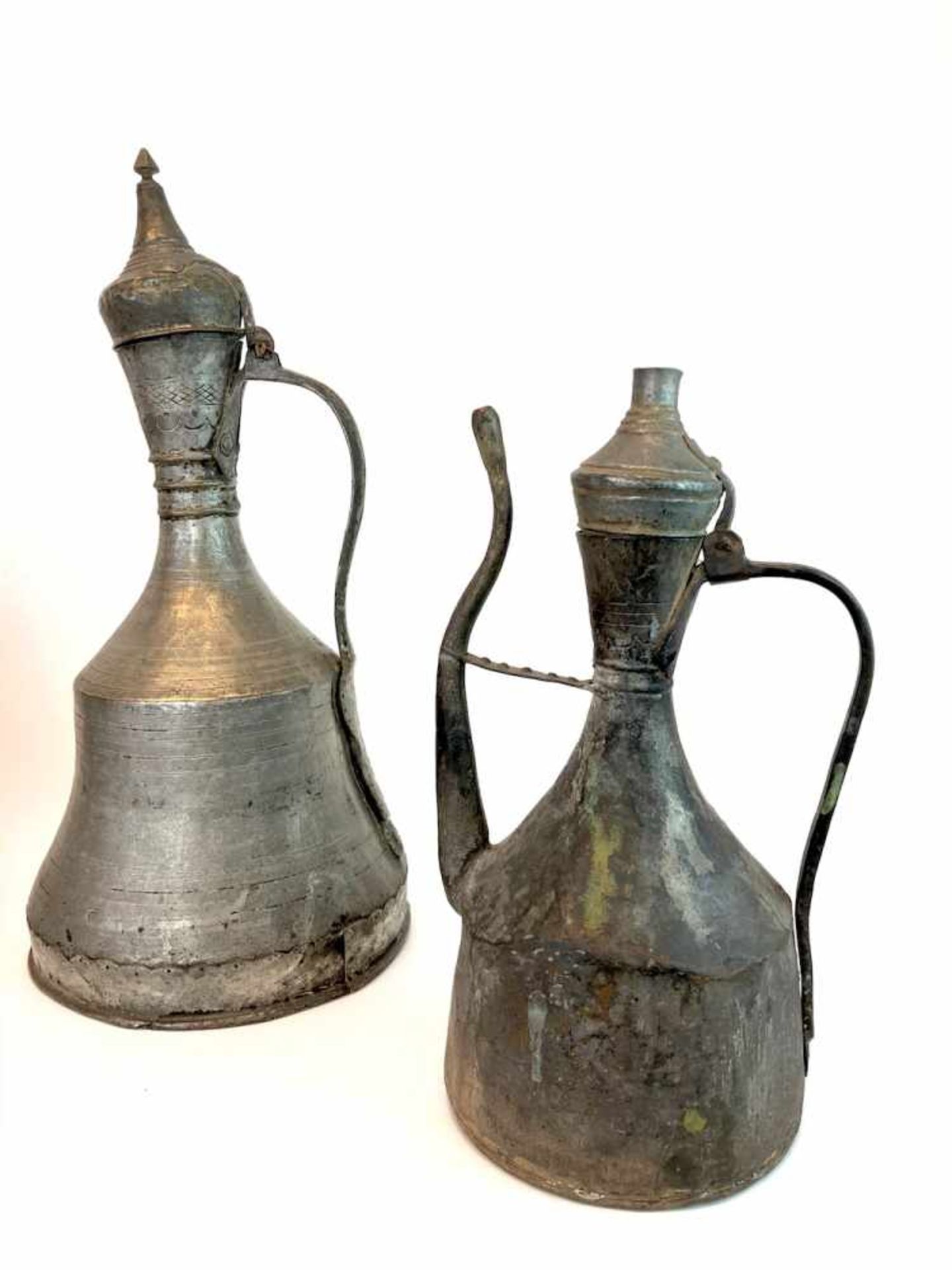Vier historische Kupfergefäße: Kannen, Handarbeit, Barock. Orient / Südosteuropa.Kupfer von Hand - Bild 2 aus 4
