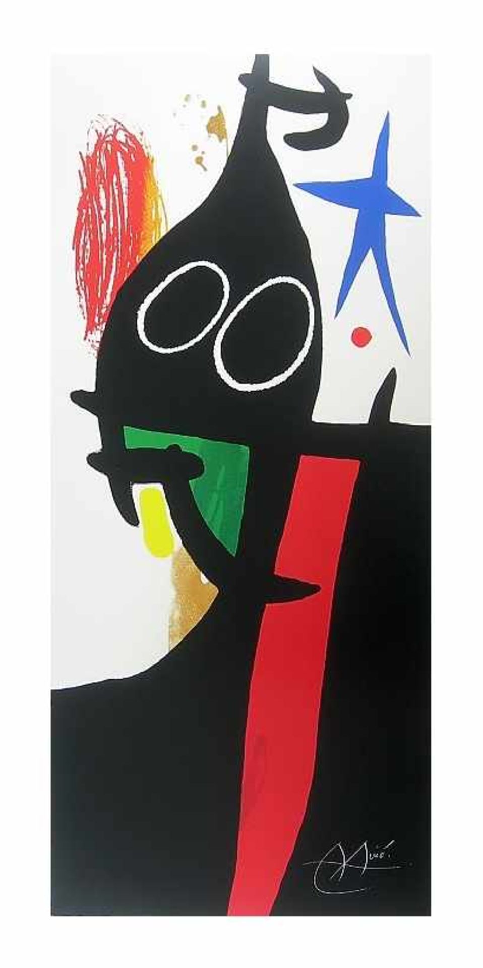 Joan Miro: "Le Sarrasin a l` étoile bleue", 1973. Offset, 1993.Hochwertiger Offset-Druck, 60,5 x