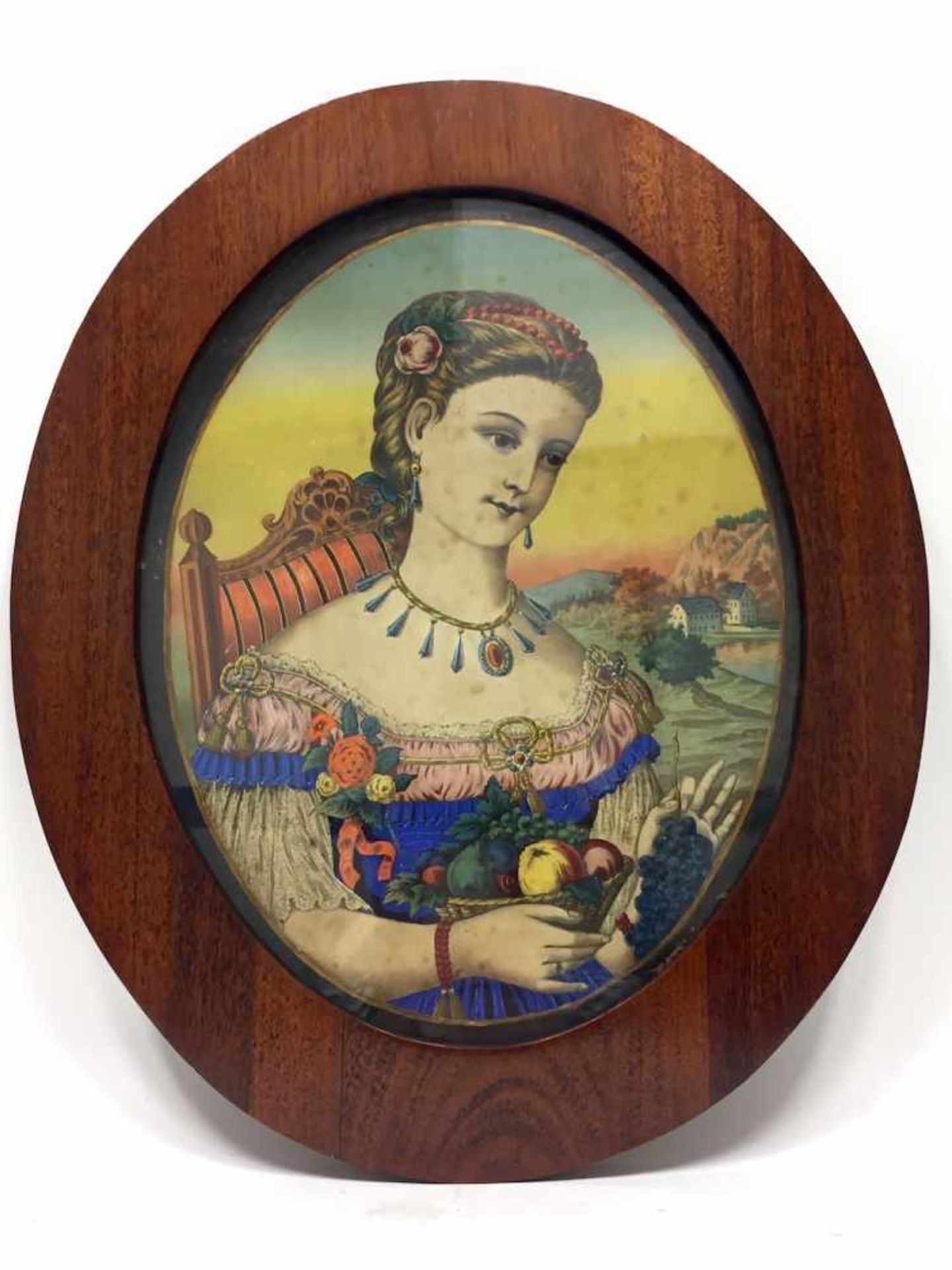 Deutscher Künstler: Allegorie "Der Herbst", Lithografie / Chromlithografie, Biedermeier um 1830, - Bild 2 aus 2