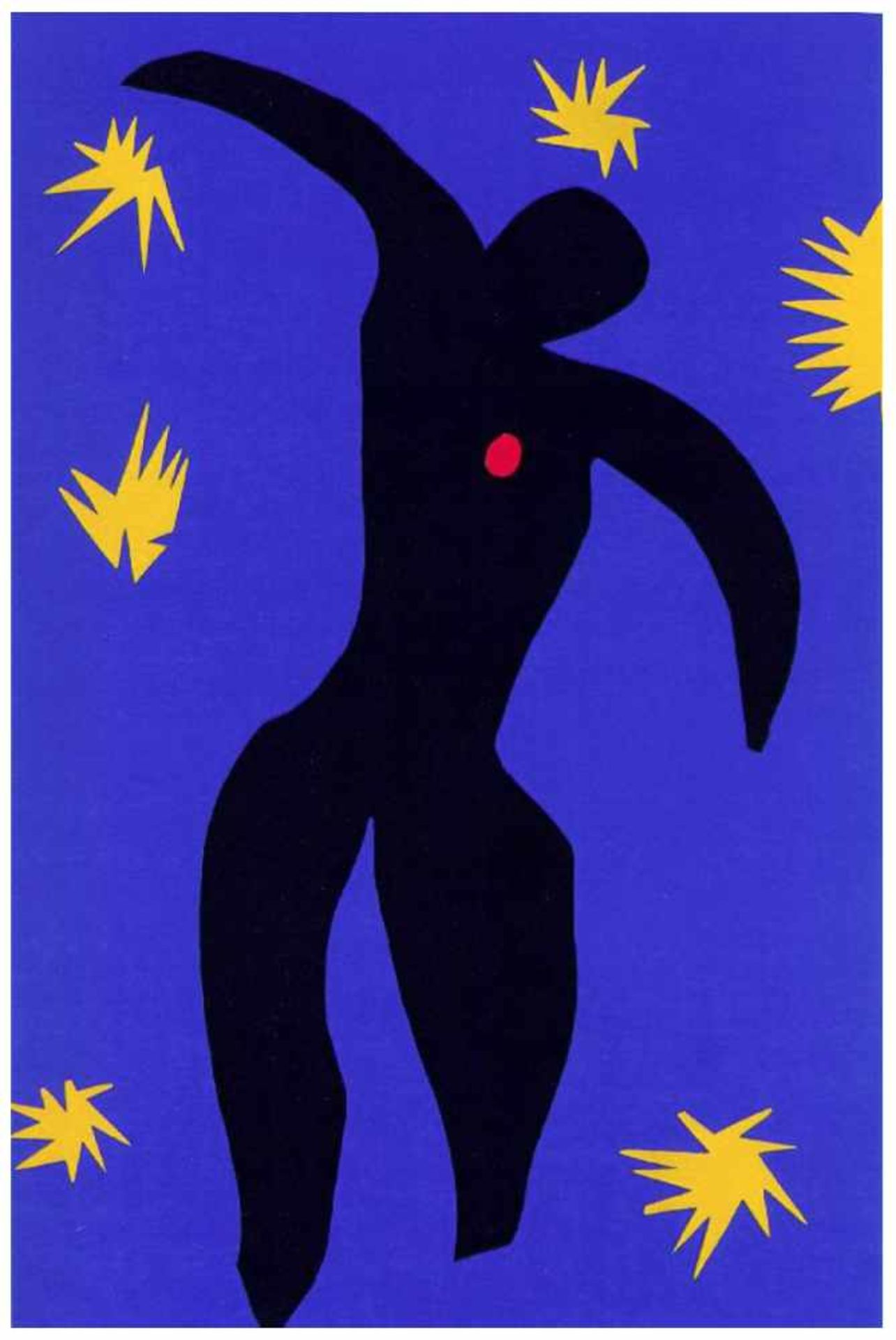 Henri Matisse: Icarus / Fligth of Icarus / Fall of Icarus. Kunstdruck im Rahmen.Hochwertiger