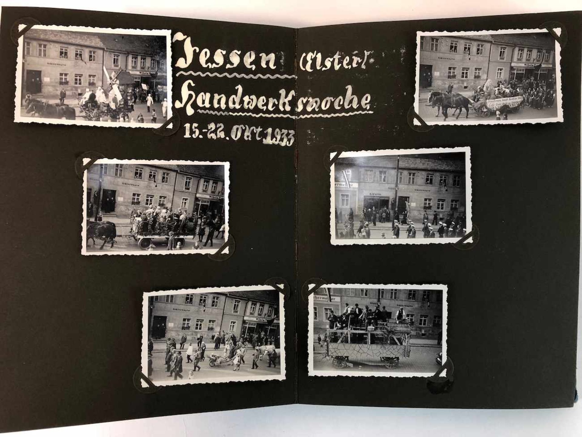 Fünf Fotoalbumen 1930-iger Jahre: 250 Fotos von Gera, Werdau, Kronach, Tiefenort, Leipzig, - Bild 8 aus 8