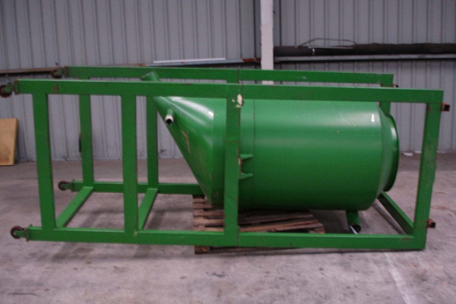 Large Green Storage Hopper in frame