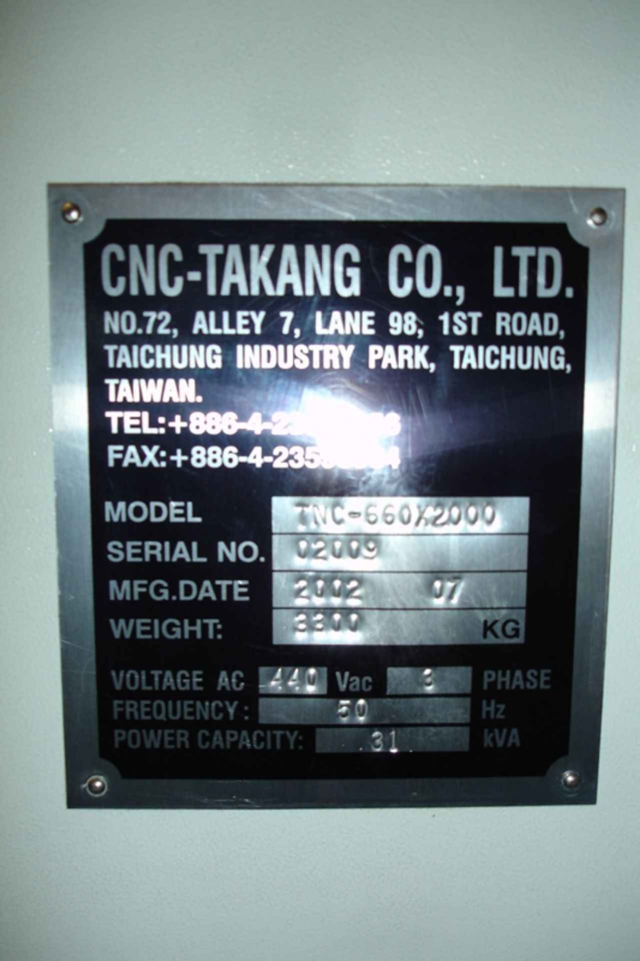 TAKANG CNC LATHE - Image 7 of 8