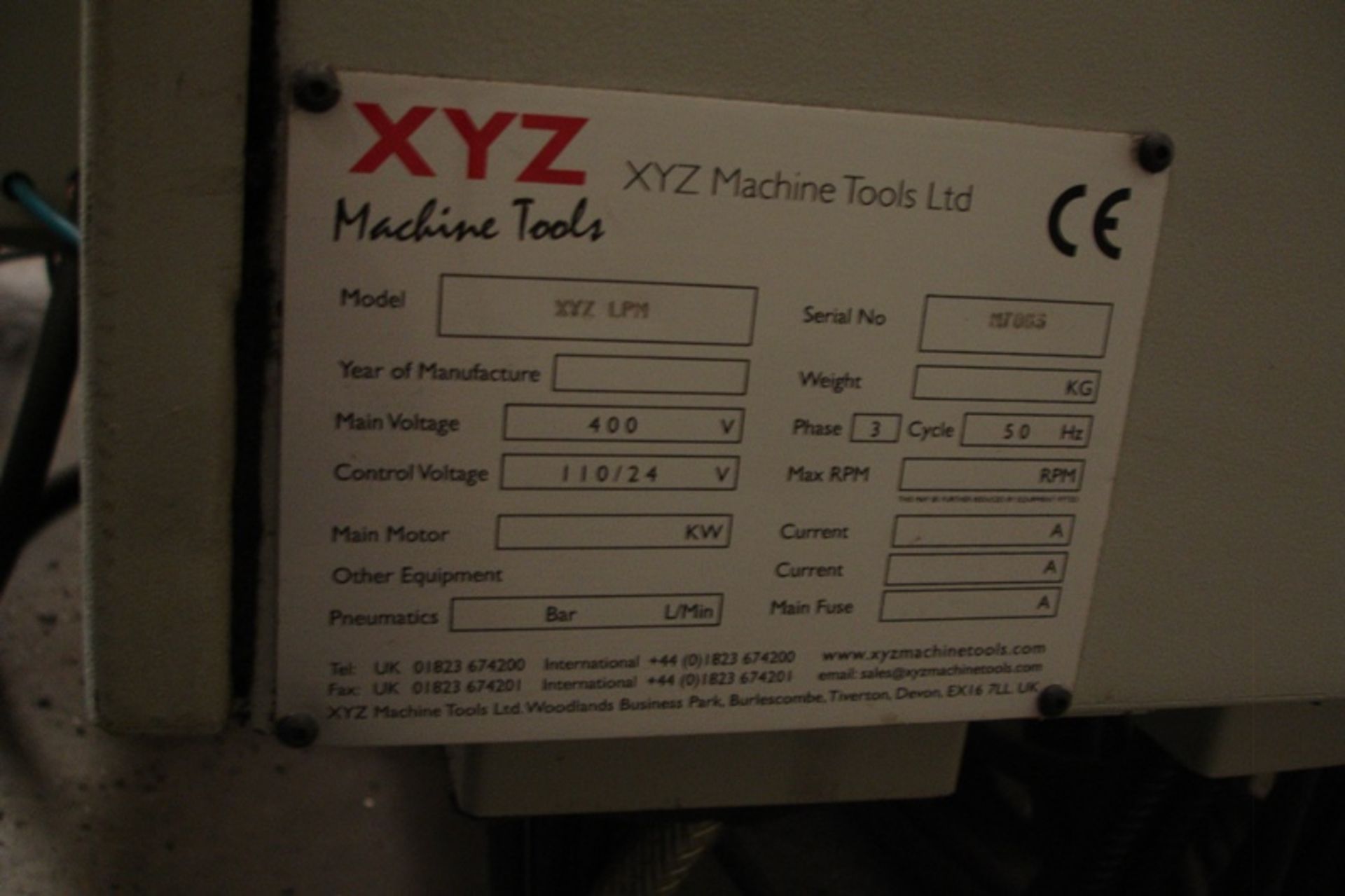 XYZ PROTOTRAK LPM CNC Milling Machine - Image 6 of 7