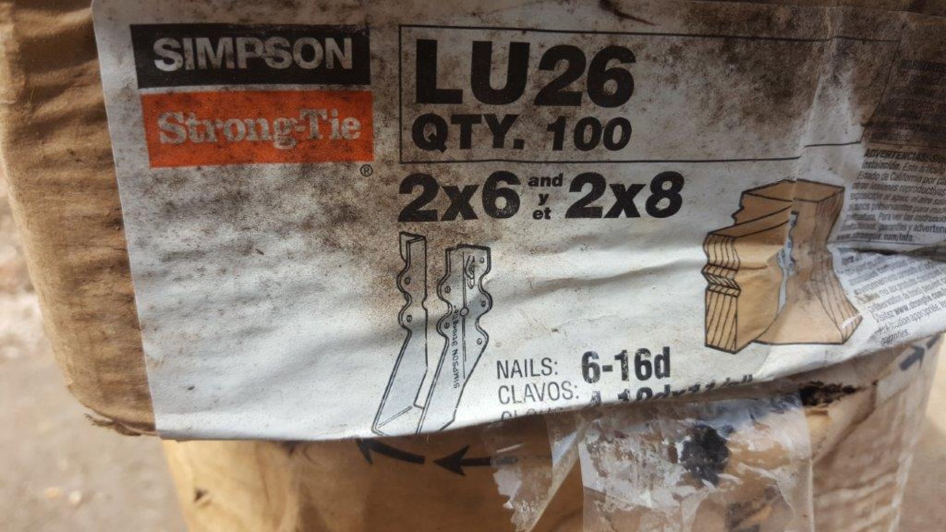 Lot of 4 case of simpson strong tie LU26 - Image 2 of 3