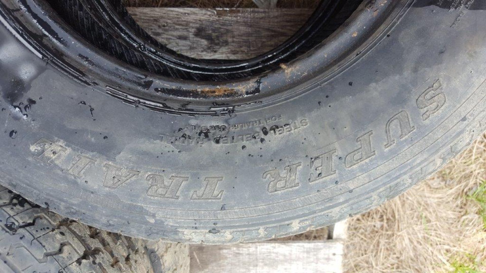 1 lot of 4 trailer tires 225/75r15 - Image 3 of 3